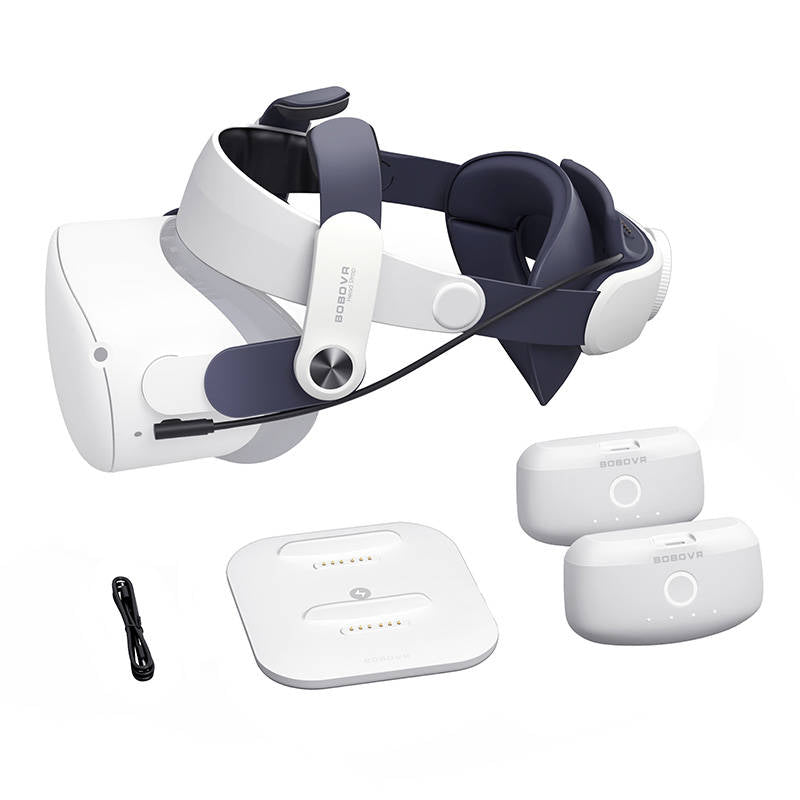 BOBOVR M2 Plus Head Strap Twin-batteri För Oculus Quest 2