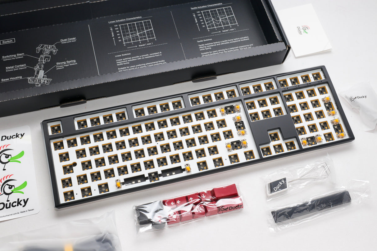 Ducky One 3 - Hot Swap ISO Barebone Black - Fullsize - RGB - Utan Switchar/knappsatser