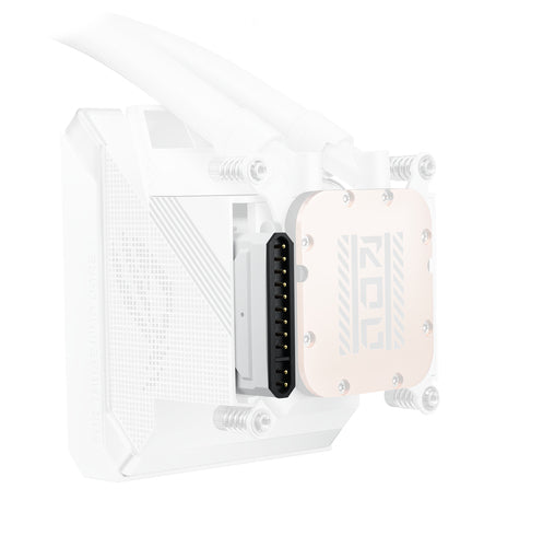 ASUS ROG STRIX SLC IV 360 ARGB LCD WHT – detalje af tilslutninger