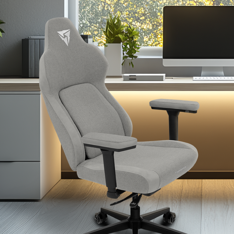 ThunderX3 Smart CORE Loft Ljusgrå- CORE.RDY 360 Svankstöd, Synkron Lutning, Fotstöd, Max 150 Kg, 4d