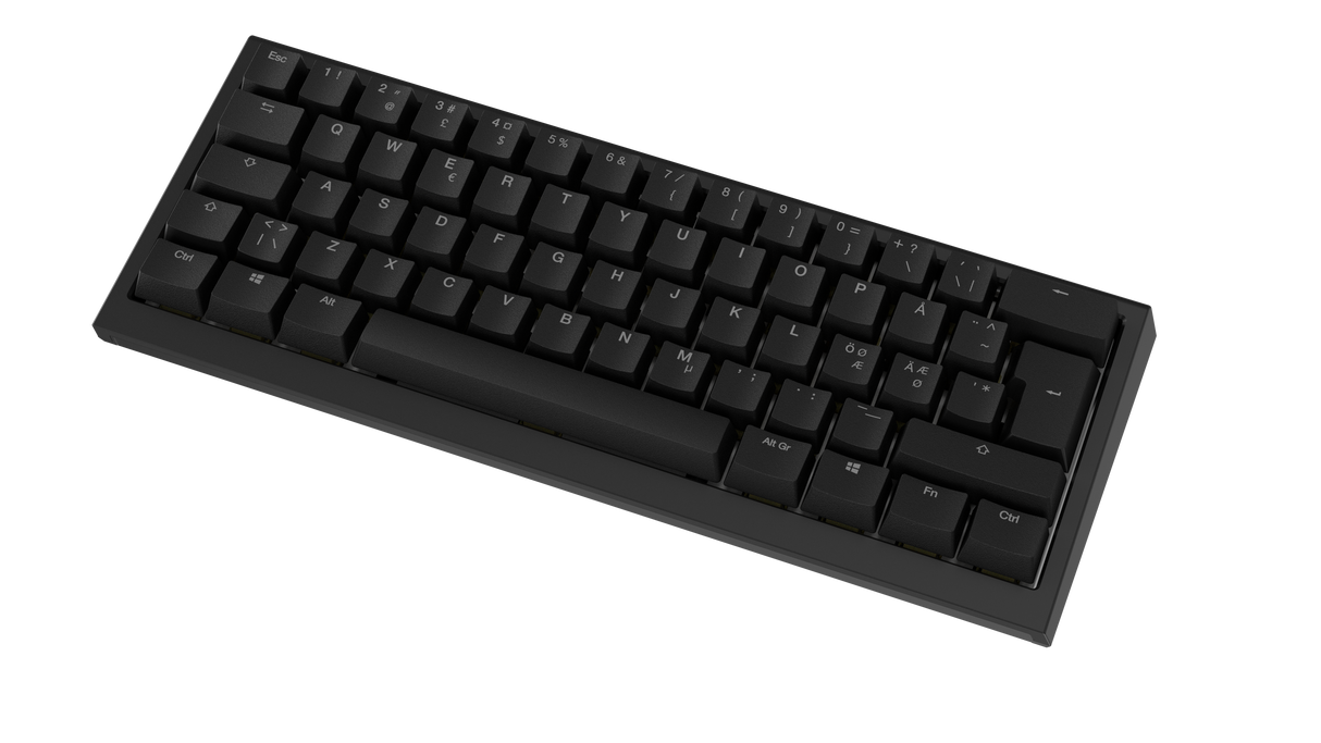 Ducky One X - Black Nordic - Mini 60% - Ducky Inductive Switch (analog) Tri-Mode (trådlös, BT, Sladd)