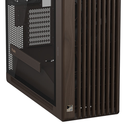 ASUS ProArt PA602 Wood Edition Retro Brown - Tempered Glass Panel – nærbillede af produktets detaljer (vinkel 6)