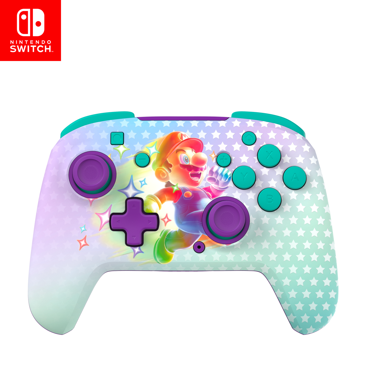Turtle Beach Rematch Wireless – Invincible Mario – Switch – Front på mørk baggrund