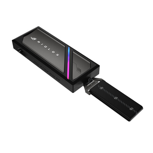 ASUS ROG Strix Aiolos – kabinet og strop set skråt