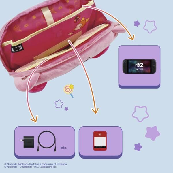 HORI - Plush Pouch for Nintendo Switch 2 (Kirby and Waddle Dee) - Pink HORI