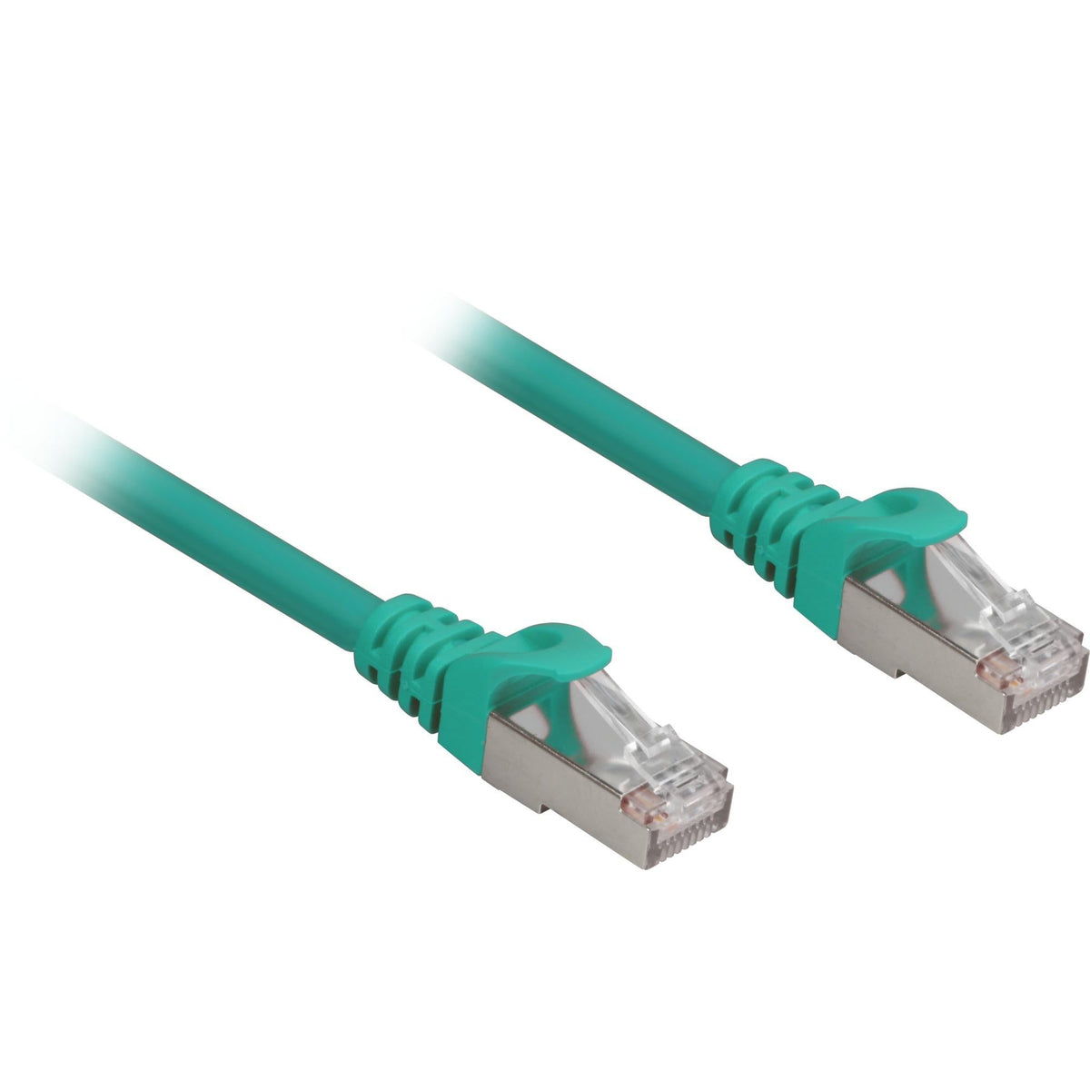 Grønt Sharkoon Cat.6a S/FTP patchkabel med RJ45-hanstik