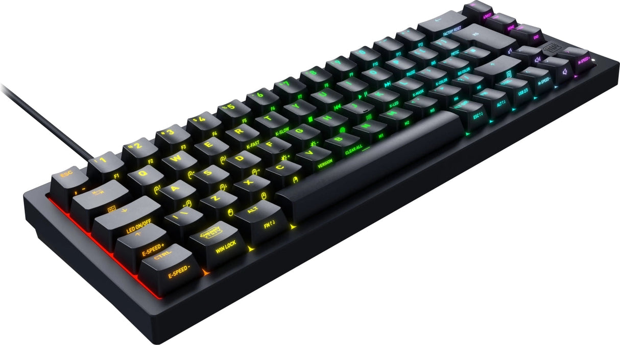 Xtrfy K5V2 RGB, Kompakt Mekaniskt Tangentbord, 65 %, Svart, Nordiskt