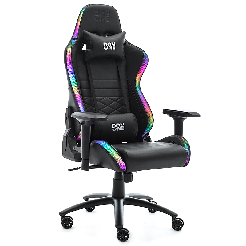 DON ONE - Valentino RGB Gamer Stol MK3 - PU Läder - Upp Till 120 Kg