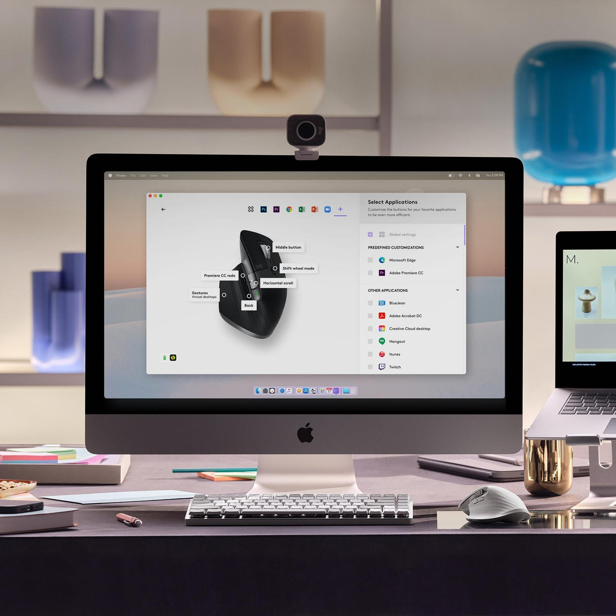 Logitech - MX Master 3S För Mac Performance Trådlös Mus - SPACE GRÅ