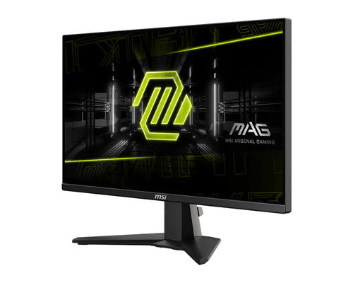 MSI MAG 255FDE E20 – 24,5″ Full HD-gamingskærm, 200 Hz – forside set skråt