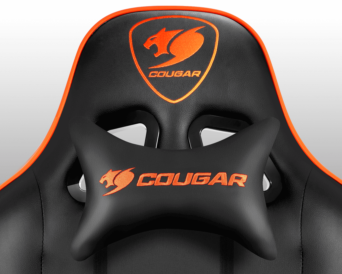 Cougar Armor Svart/Orange - Gamerstol - PU-läder - Upp Till 120 KG