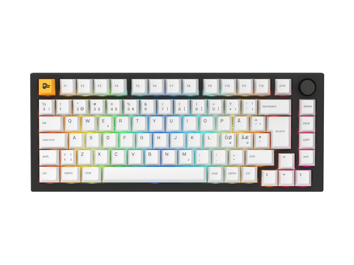 Glorious GMMK PRO 75% Förbyggd ISO NORDIC - Svart Skiffer