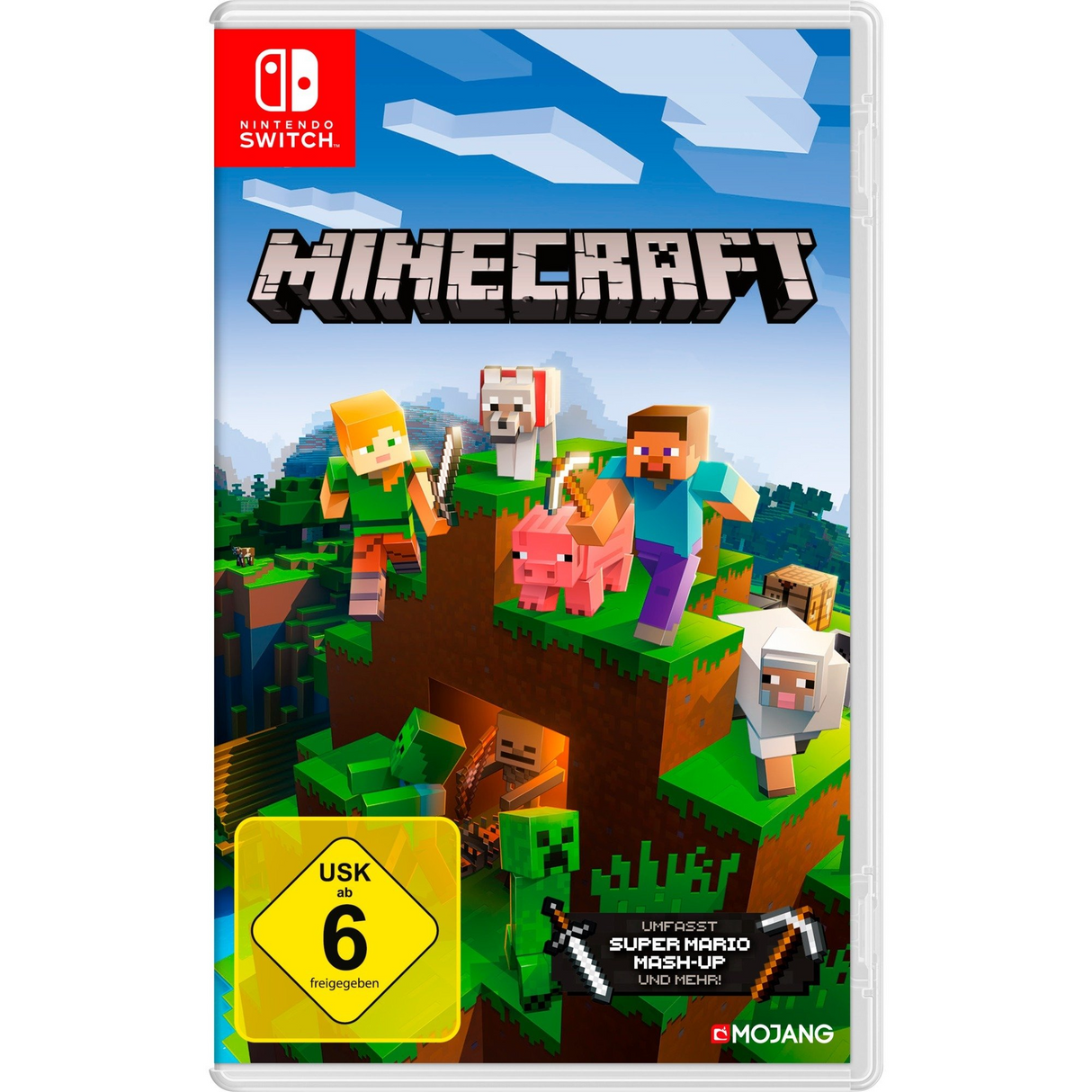 Nintendo Switch (OLED-modell), Spelkonsol (vit, Inkl. Minecraft)