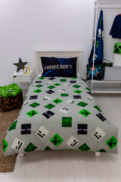 Sängkläder - Vuxenstorlek 140 X 200 Cm - Minecraft