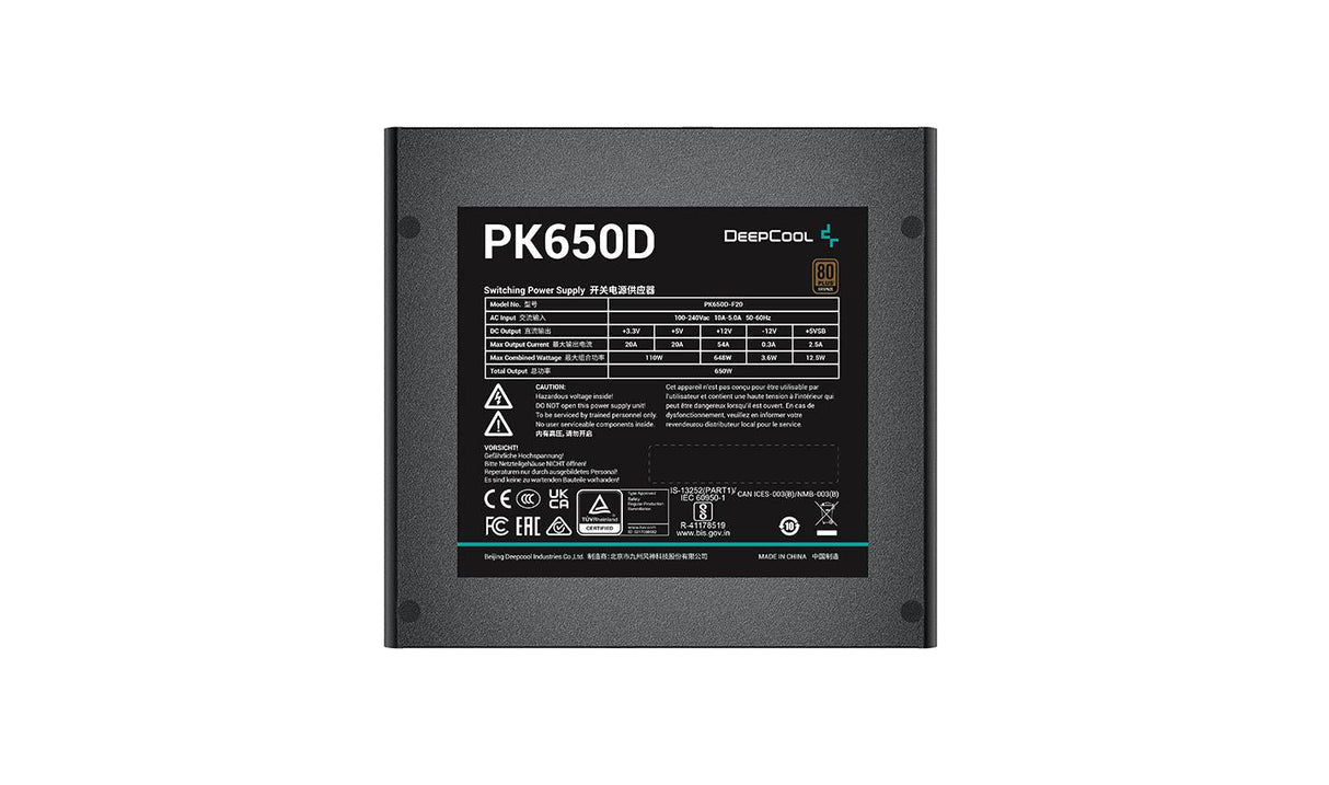 DeepCool PK650D 650W 80+ Brons