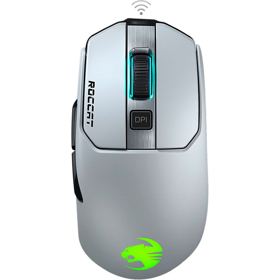 Roccat Kain 202 AIMO Vit RGB Trådlös Spelmus