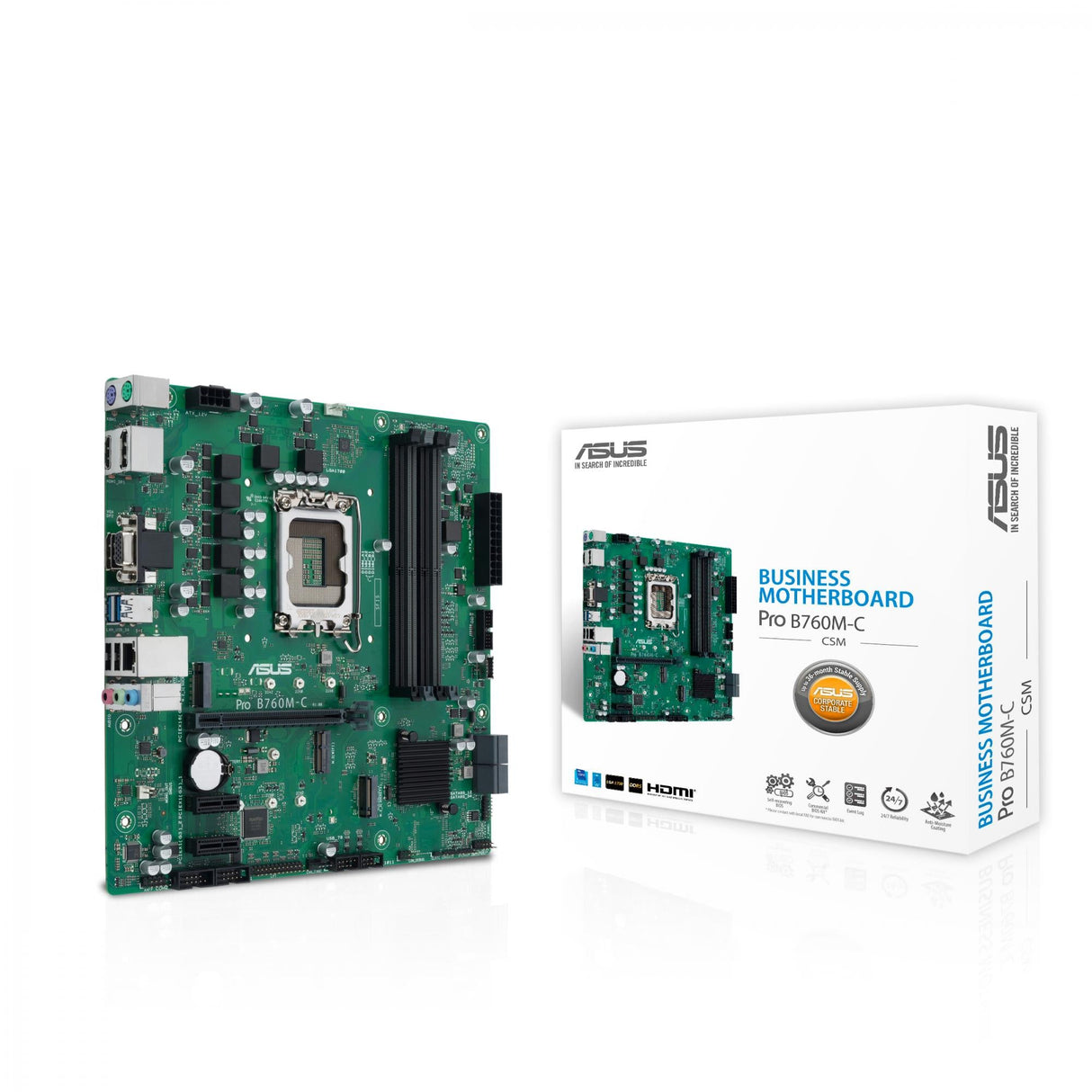 ASUS PRO B760M-C-CSM (mATX, B760, LGA1700, DDR5) ASUS