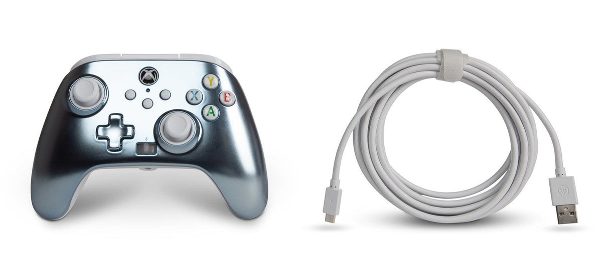 PowerA Enhanced kabelansluten handkontroll för Xbox Series X – S – Metallic Ice