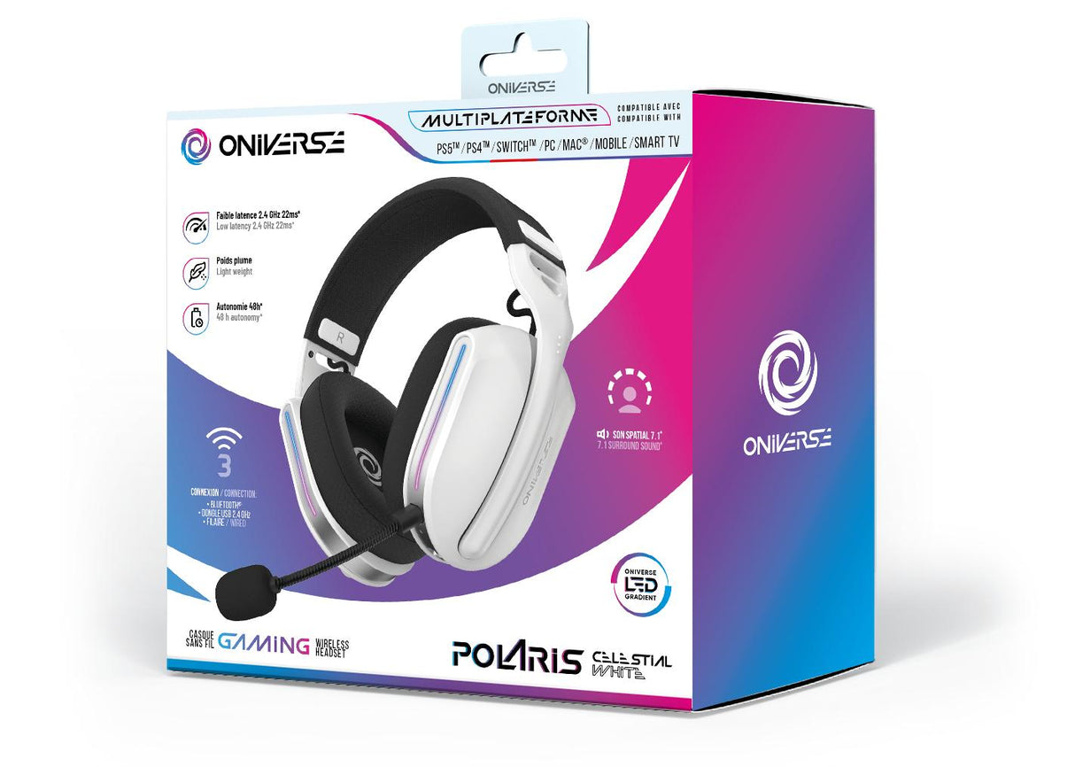 Oniverse Wireless Gaming Headset Polaris - Celestial White