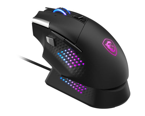 MSI VERSA PRO WIRELESS + Mouse Dock Pro gamingmus - sort - visning 3