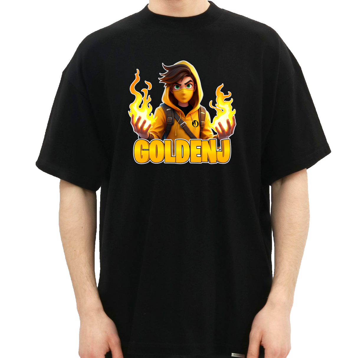 GoldenJ Flame Tee - Svart