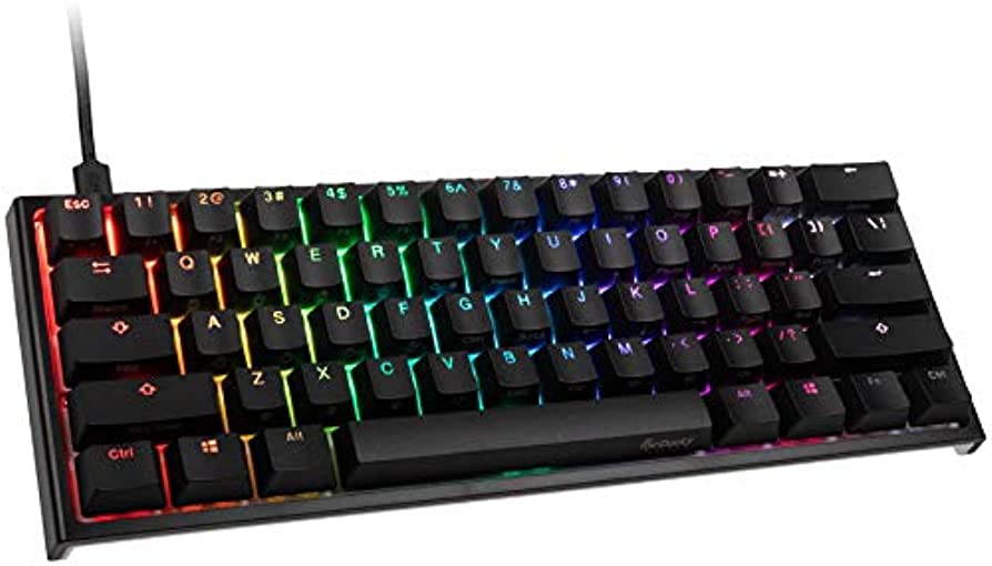 Ducky One 3 - Klassisk Svart / Vit Nordisk - Mini 60% - Körsbärsbrun