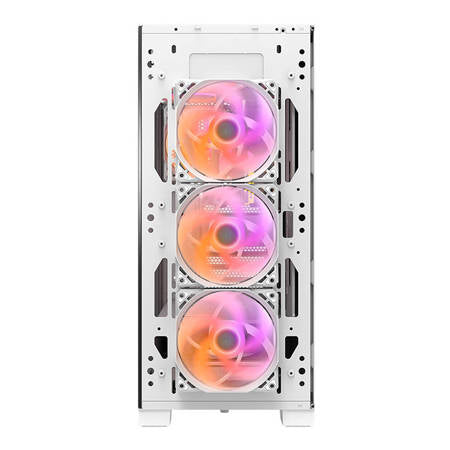 Darkflash DK361 Datorfodral + 4 Fläktar (vit)