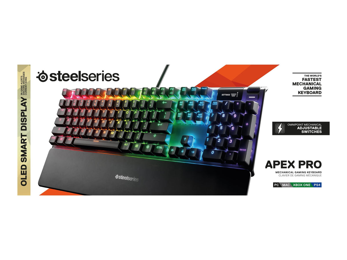 SteelSeries Apex Pro Keyboard Mekanisk RGB-kabel