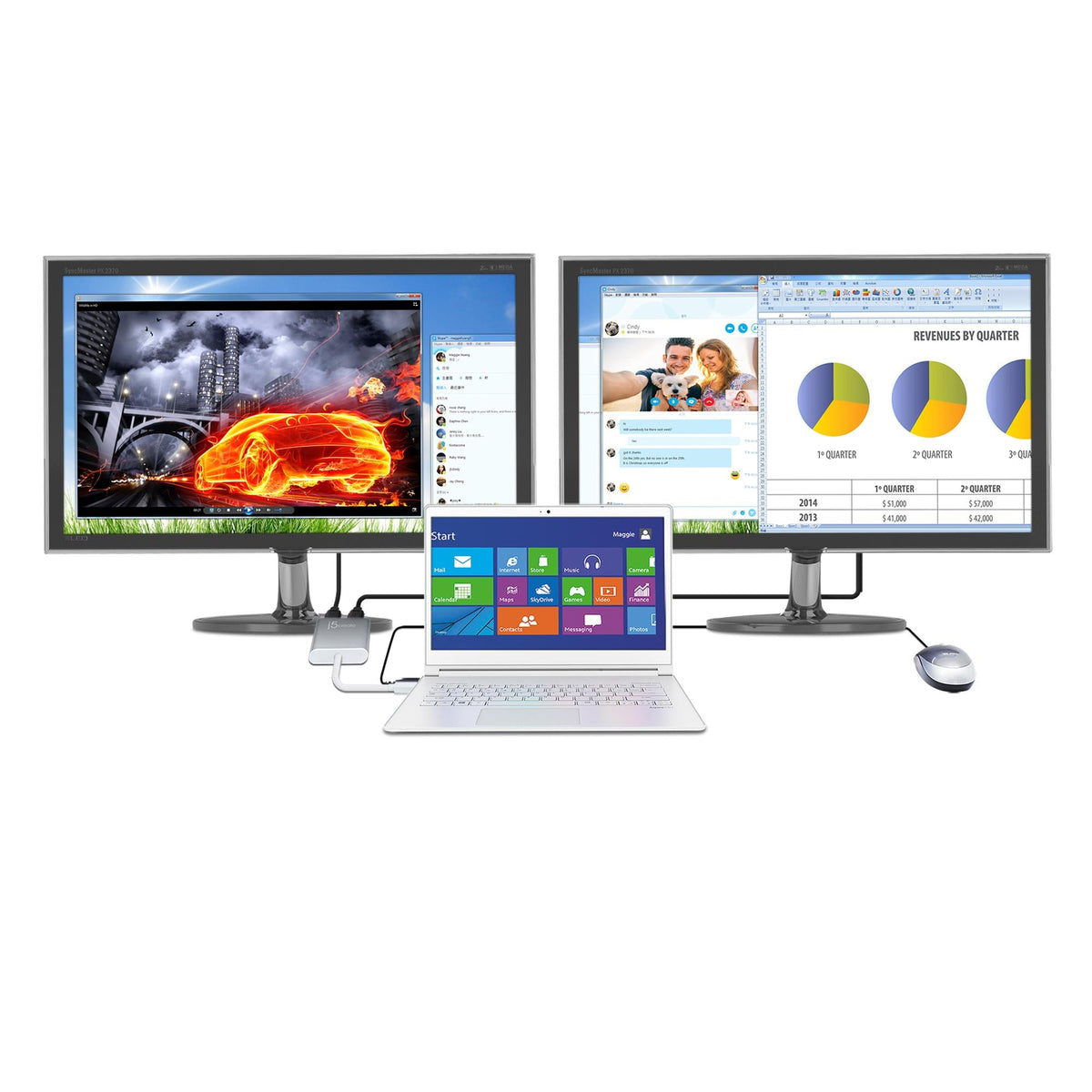 J5 USB 3.0 TO DUAL HDMI MULTI-MONITOR ADAPTER J5
