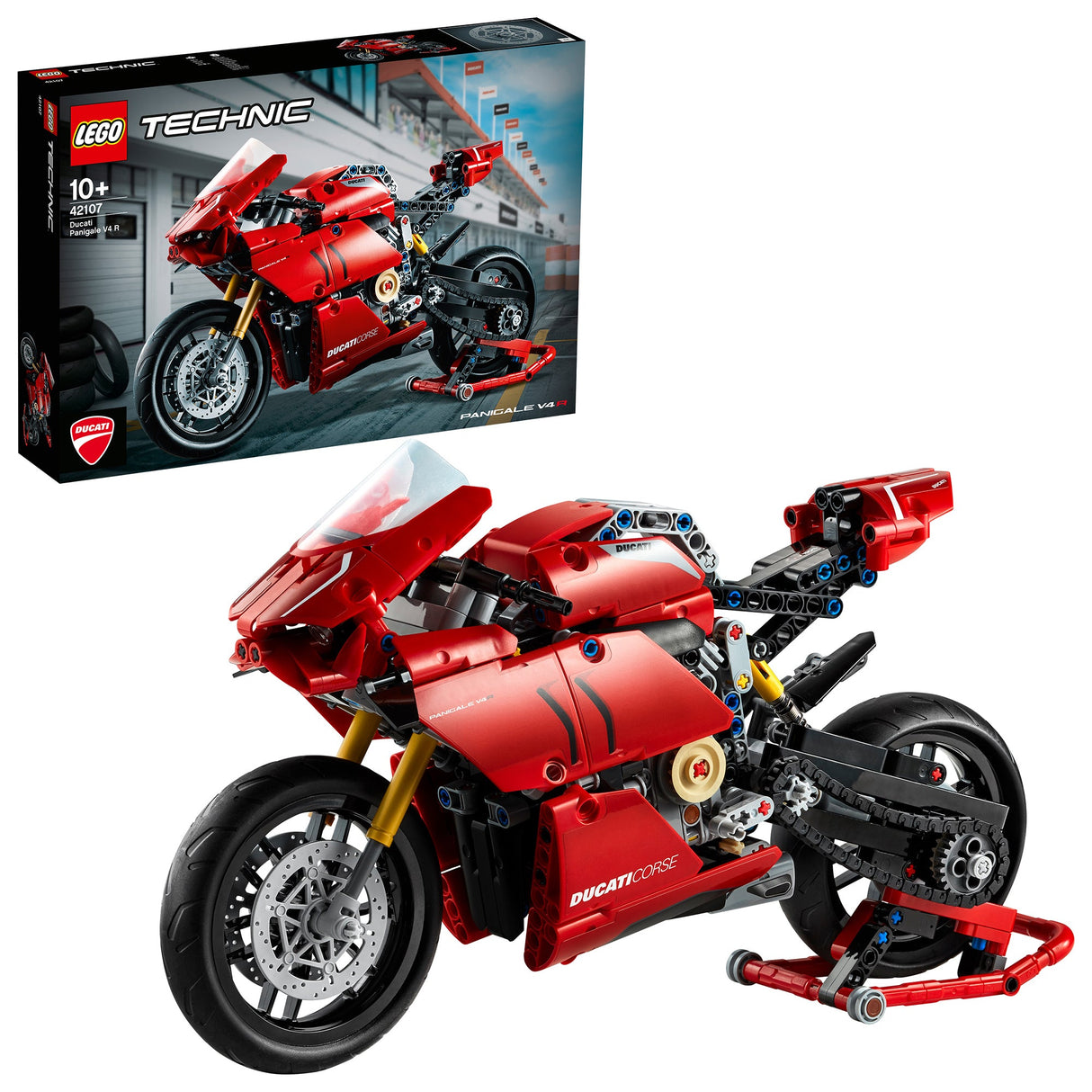 LEGO 42107 Technic Ducati Panigale V4 R, Byggleksakssaxfodral