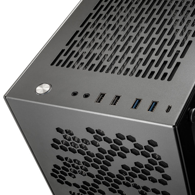 Kolink Rocket Heavy Vented Edition Aluminium Mini-ITX Case-Gunmetal Grey