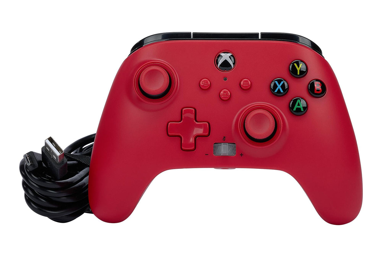 PowerA Enhanced Cabled Controller - Xbox Series X/S - Artisan Red