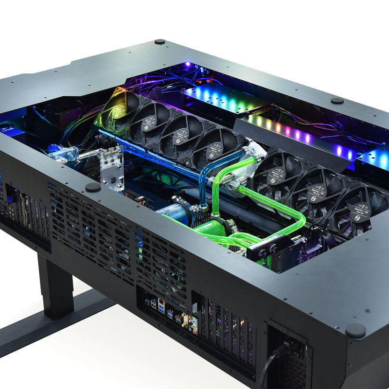 Lian Li DK-05F Skrivbordschassi (höjdjusterbart) - Svart