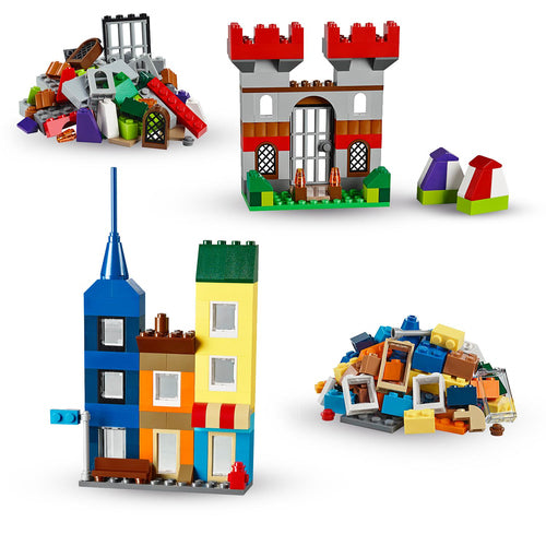 LEGO Classic 10698 – Stor kreativ klodskasse – eksempler på bygninger med de medfølgende klodser