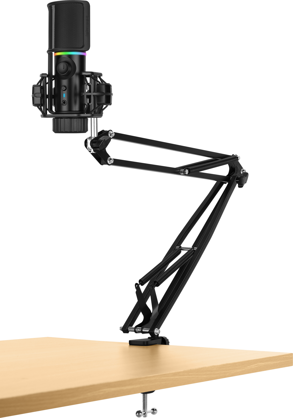 Streamplify MIC RGB-mikrofon Inkl. Mic Arm - Svart