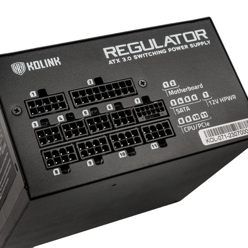Kolink KL-R750FG PSU. Gen 5. Guld - 750W, ATX 3.0, 600W 12VHPWR