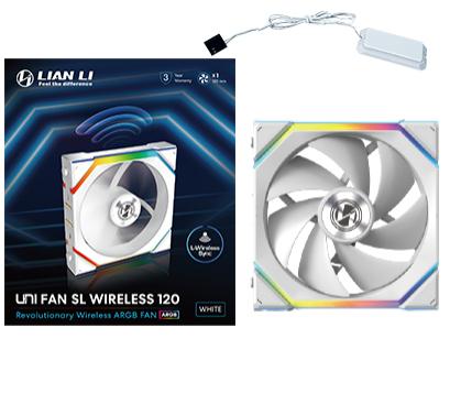 Lian Li UNI FAN SL Trådlös, Vit- 120mm