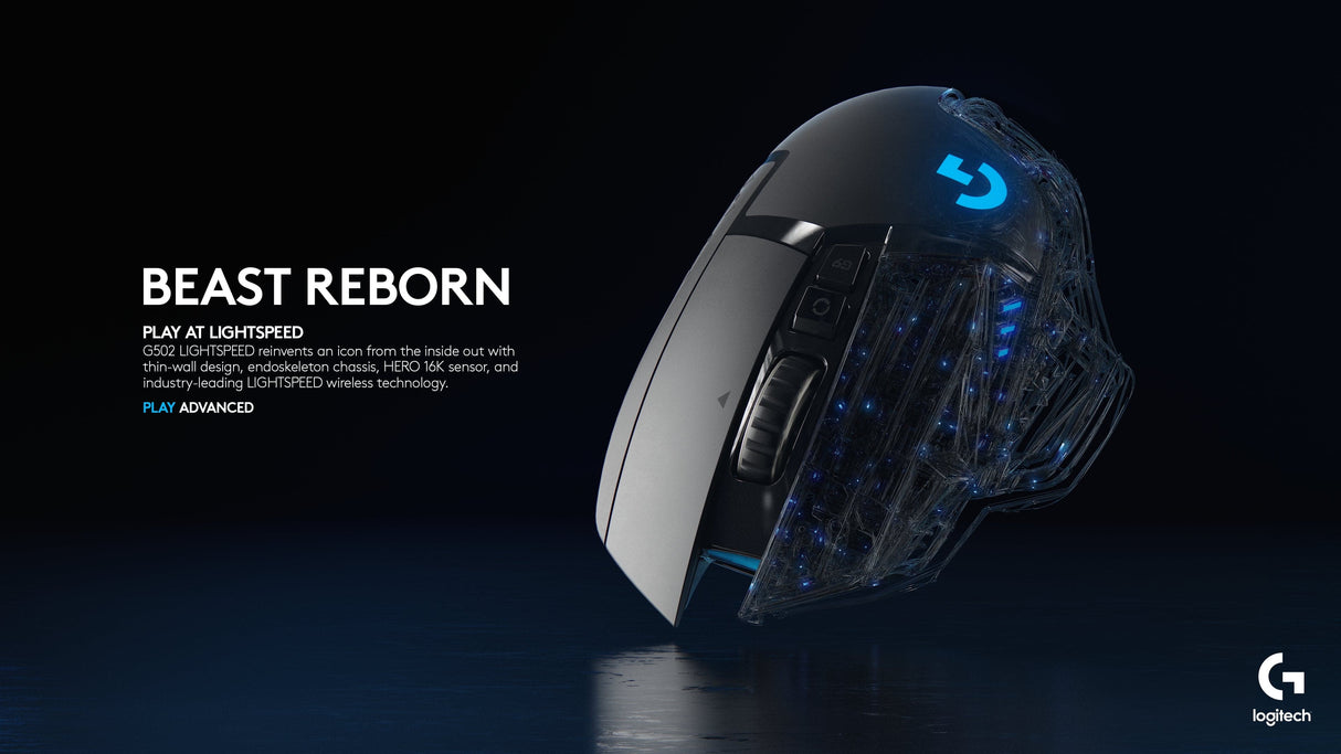 Logitech - G502 Wireless Lightspeed Black Gamer Mouse