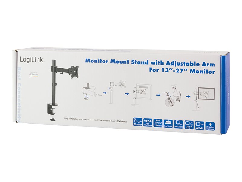 LogiLink Skrivbordsmonterad LCD-skärm 13"-27"
