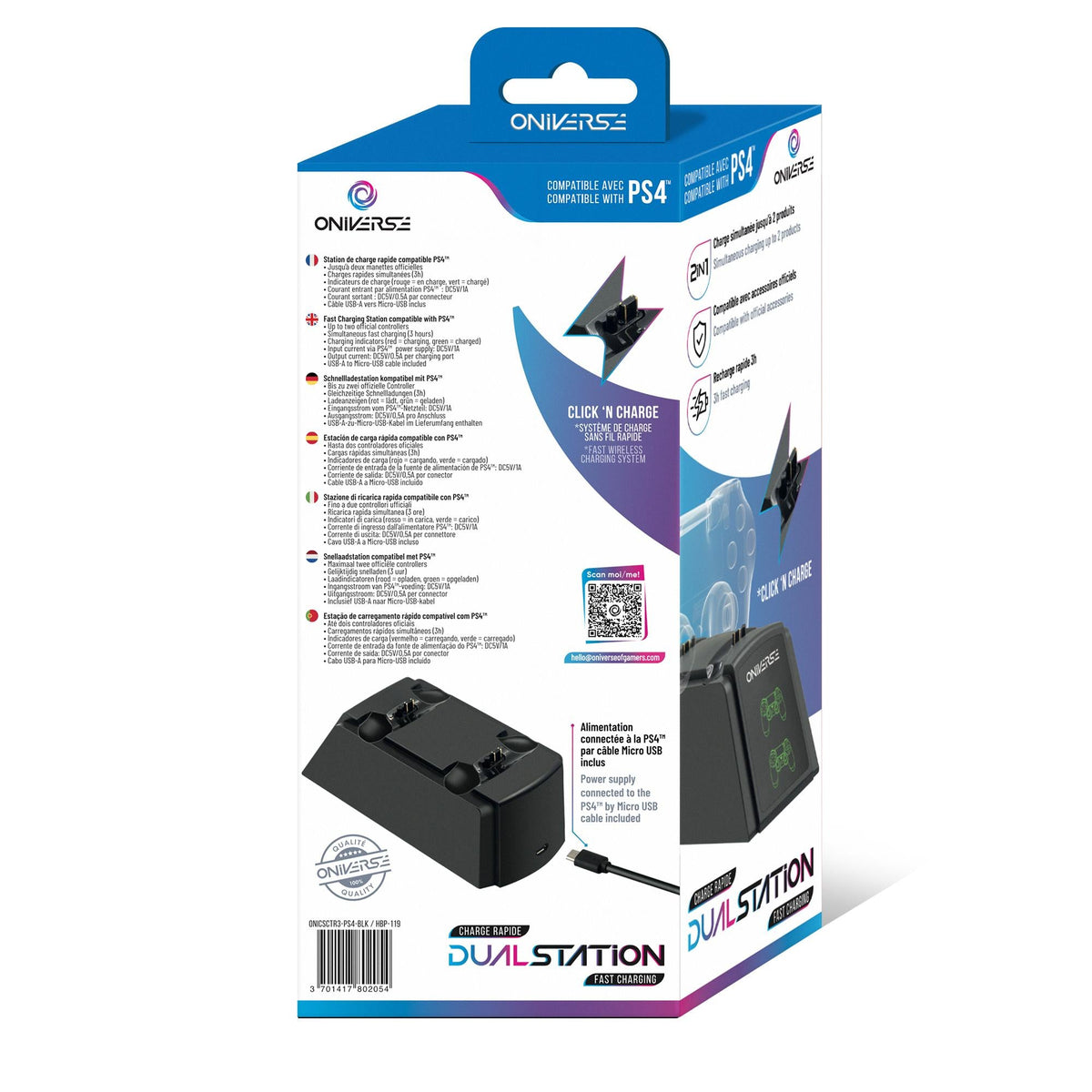 ONIVERSE PS4 QUICK CHARGING STATION - BLACK Oniverse