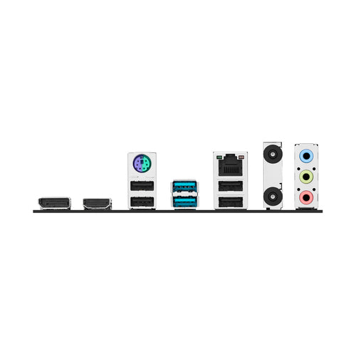 Bagpanel med tilslutninger på ASUS PRIME B760M-A WIFI II