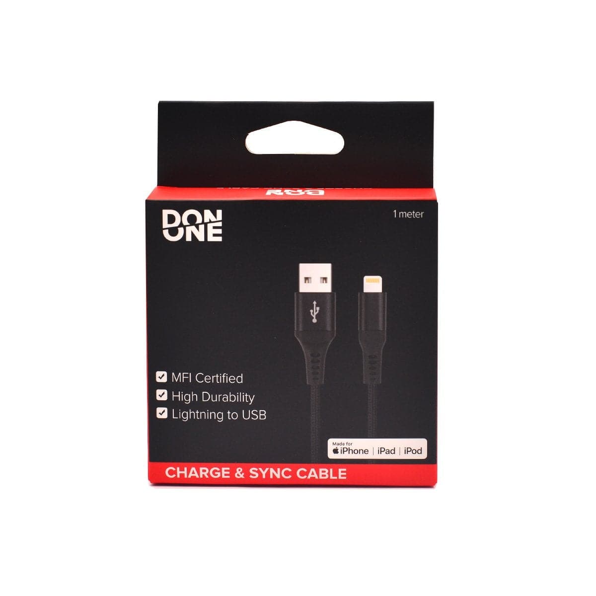 Lightning Kabel 1m. - MFI-certifierad - DON EN