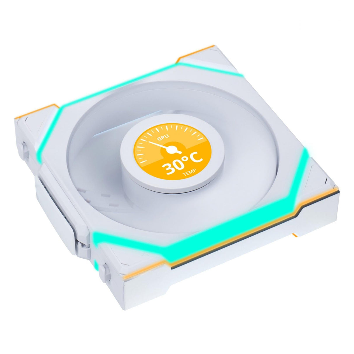 Lian Li UNI FAN SL Trådlös LCD, 3-pack, Vit - 120mm