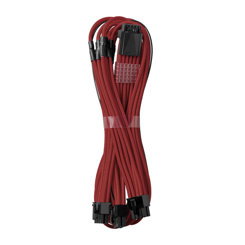 CableMod RT-Series Pro ModMesh 12VHPWR Till 3x PCI-e-kabel För ASUS/Seasonic - 60 Cm, Mörkröd
