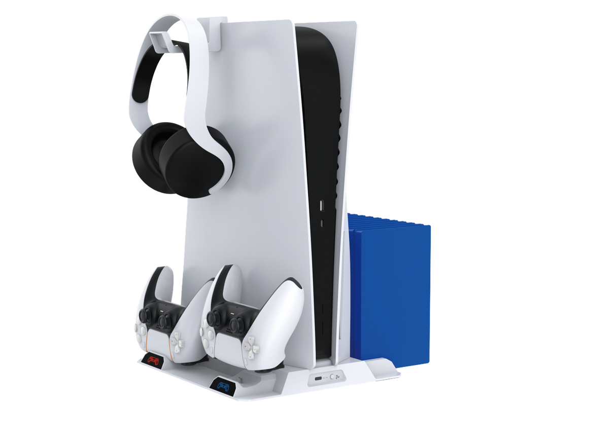 PIRANHA PS5 Cooling Fan Stand With DUAL Controller Stand