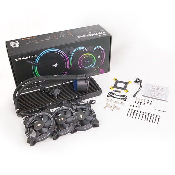 Darkflash TR360 PC Vattenkylning AiO RGB 3x 120x120 (svart)
