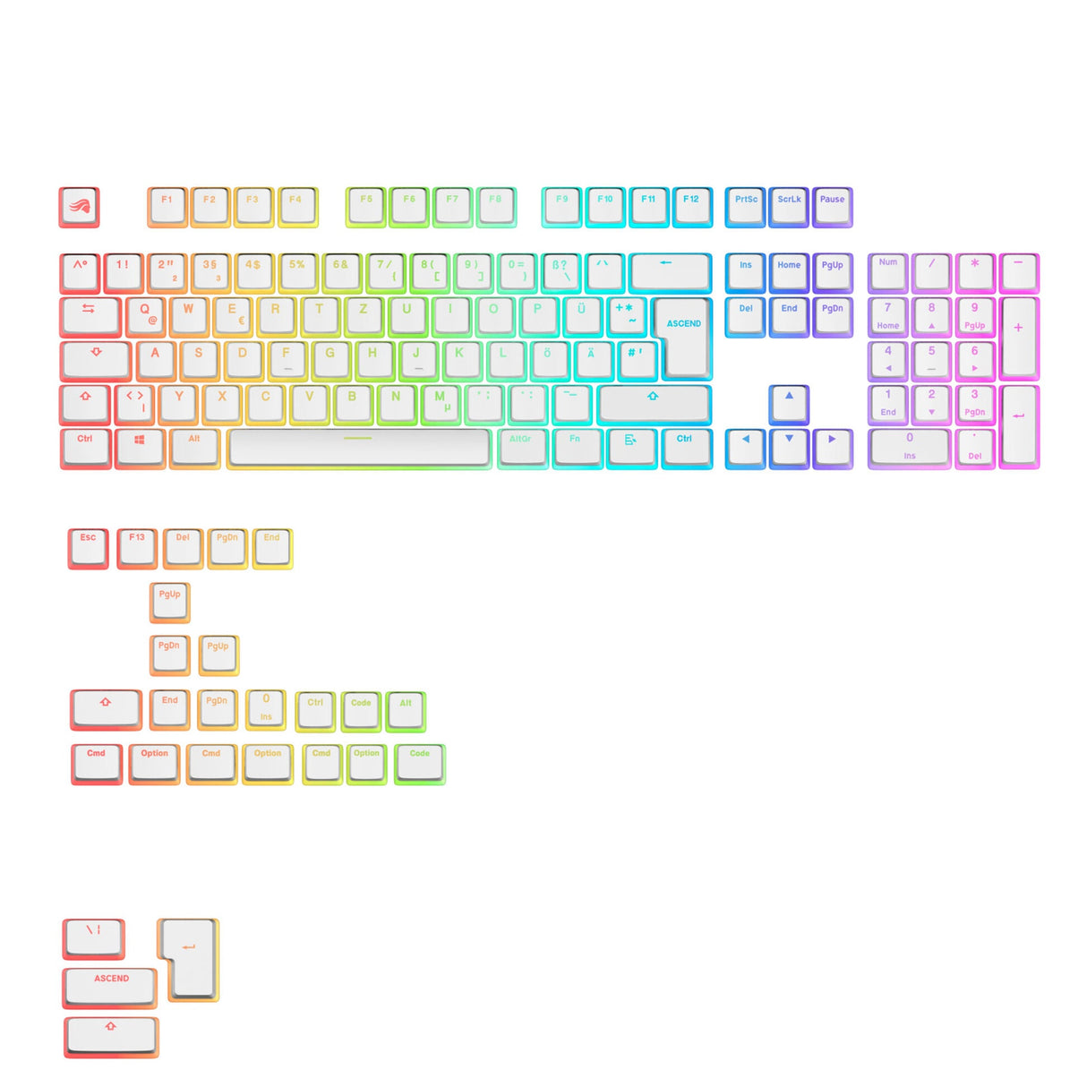 Glorious Aura V3 Keycaps White - (131st)