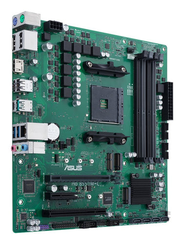 ASUS PRO B550M-C/CSM – micro ATX AM4 bundkort – skråt ovenfra