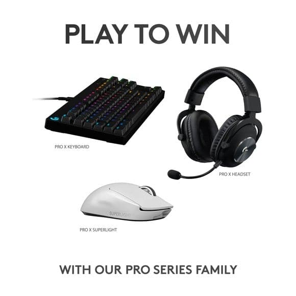 Logitech - PRO X SUPERLIGHT Trådlös Spelmus - VIT