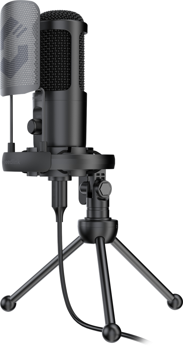 SpeedLink AUDIS PRO Streaming Mikrofon, Svart